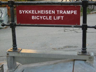 Fahrradlift (Erfindung aus Trondheim)